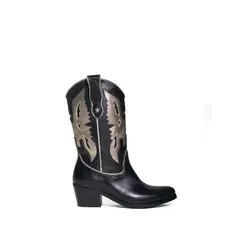 CALZADO DAMAS - BOTA AGUILA NEGRA GOLD DE CUERO