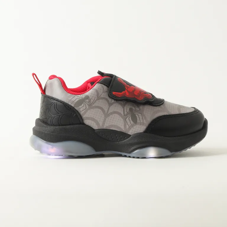 Zapatillas Con Luces Niño Spiderman Spidey Threads Negro