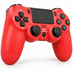 TECNOLAB - Joystick Bluetooth Compatible Con PS4 Y PC Rojo - SC