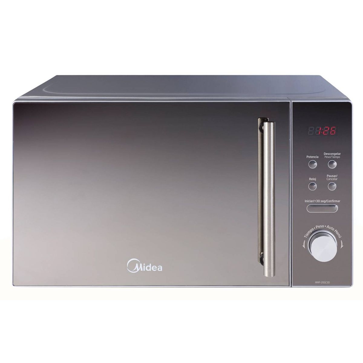 MIDEA - Microondas Midea 20Lt Mirror Gris Mmp-20Gc3D