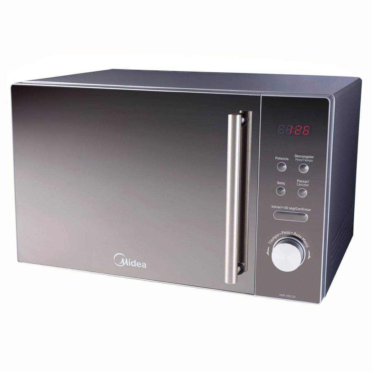MIDEA - Microondas Midea 20Lt Mirror Gris Mmp-20Gc3D