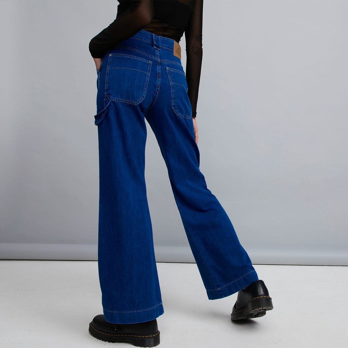 AMERICANINO - Jeans Wide Leg Tiro Alto Mujer