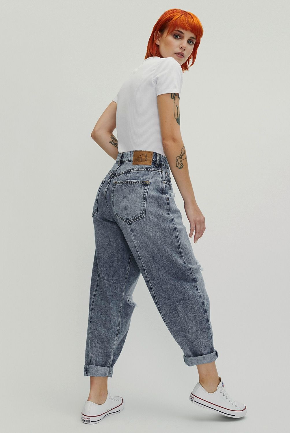 AMERICANINO - Americanino Jeans Baggy Tiro Alto Denim Mujer