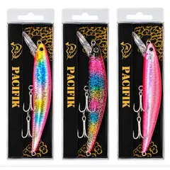 GENERICO - Señuelo De Pesca 50 Gr Mar Color Rosado Surtido Holográfico Pack 3 Unidades