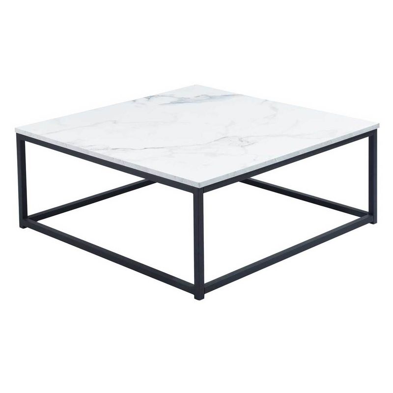 NOVAHUS - Mesa de Centro Cuadrada Emporio Blanco