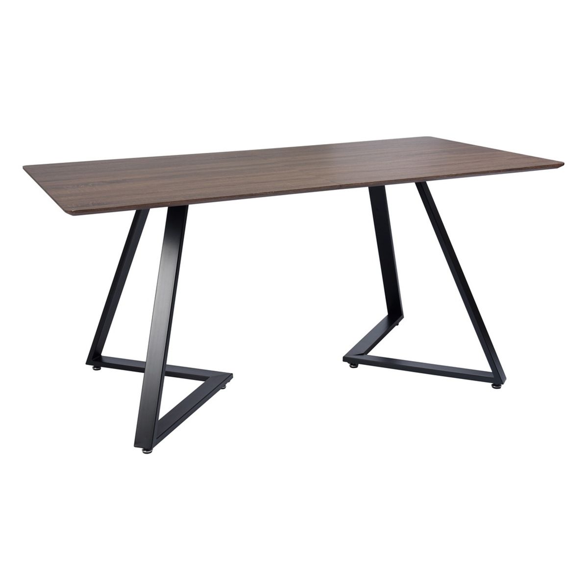 NOVAHUS - Mesa Comedor Base Metal Geométrica Negro