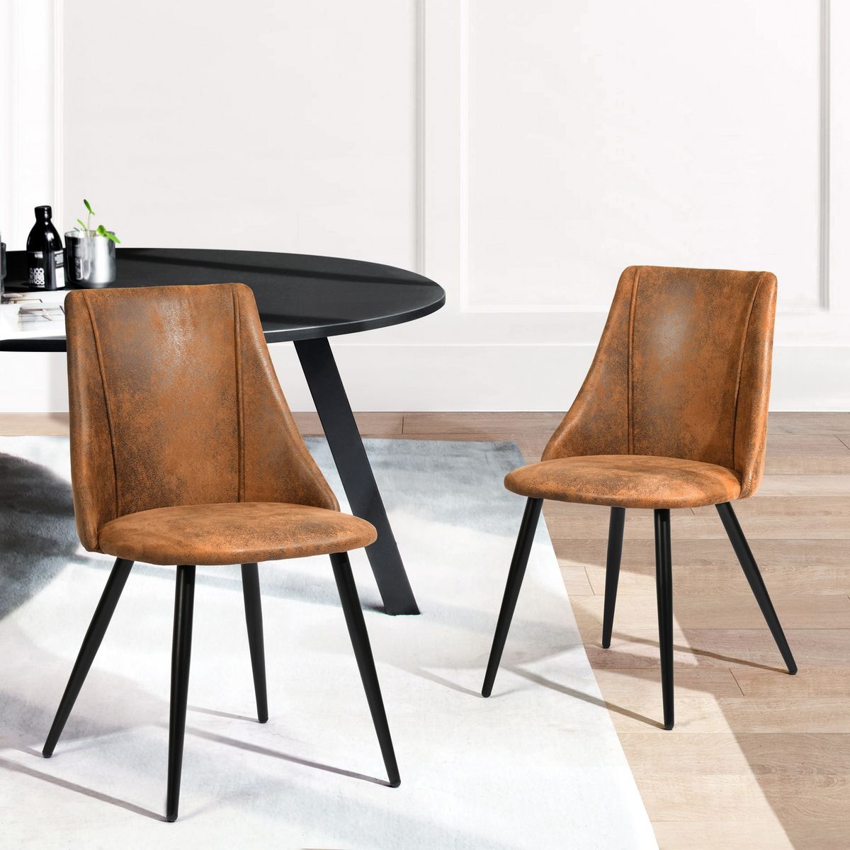 NOVAHUS - Pack 2 Sillas Comedor Moravia Café