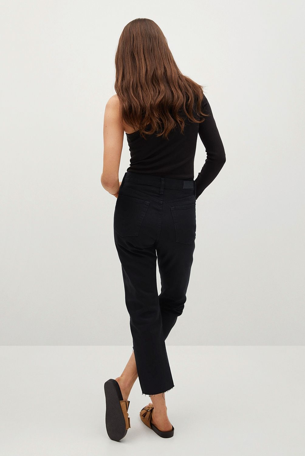 MANGO - Jeans Recto Havana Tiro Alto Mango