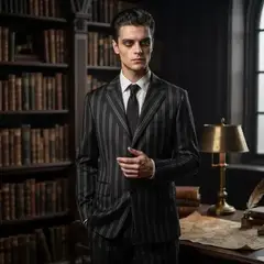 MUNDO ACTIVARTE - Disfraz Gomez Addams Adulto Halloween