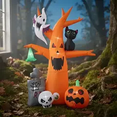 MUNDO ACTIVARTE - Decoracion Arbol Halloween Inflable 240 cm