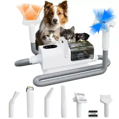 LUBABYCAS - Kit De Aseo Mascotas Aspiradora Cortapelos 2 En 1 NEO