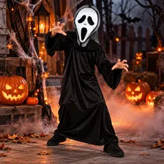COTILLON ACTIVARTE - Disfraz Scream con Máscara Niño Halloween Cotillón Activarte
