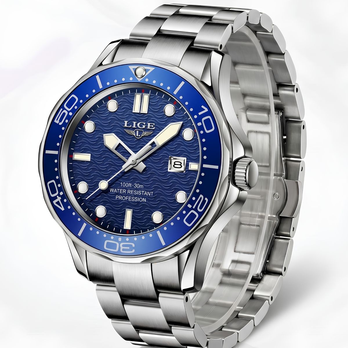 LIGE - Reloj Hombre Análogo Lige Plateado