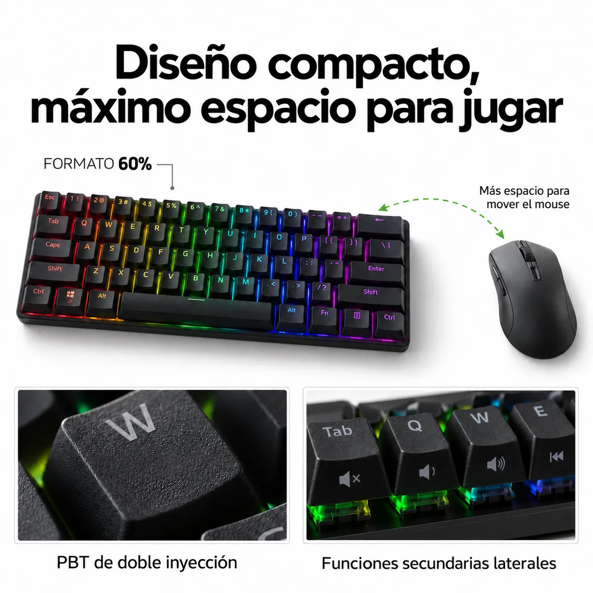 RAZER Teclado Gamer Razer Huntsman Mini Rgb 60% Negro Open Box ...