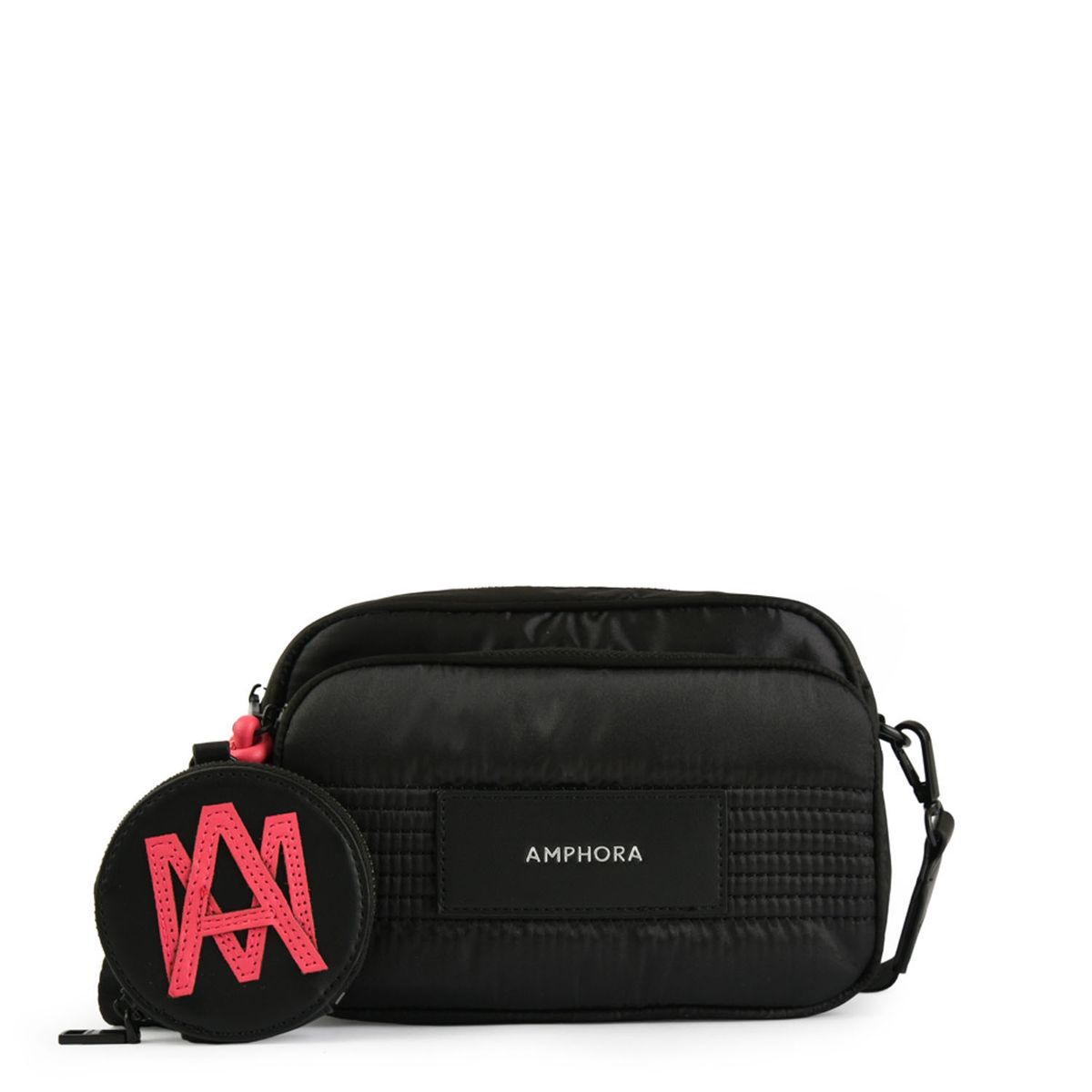 AMPHORA - Cartera Bandolera Mediana Cody Negro Amphora