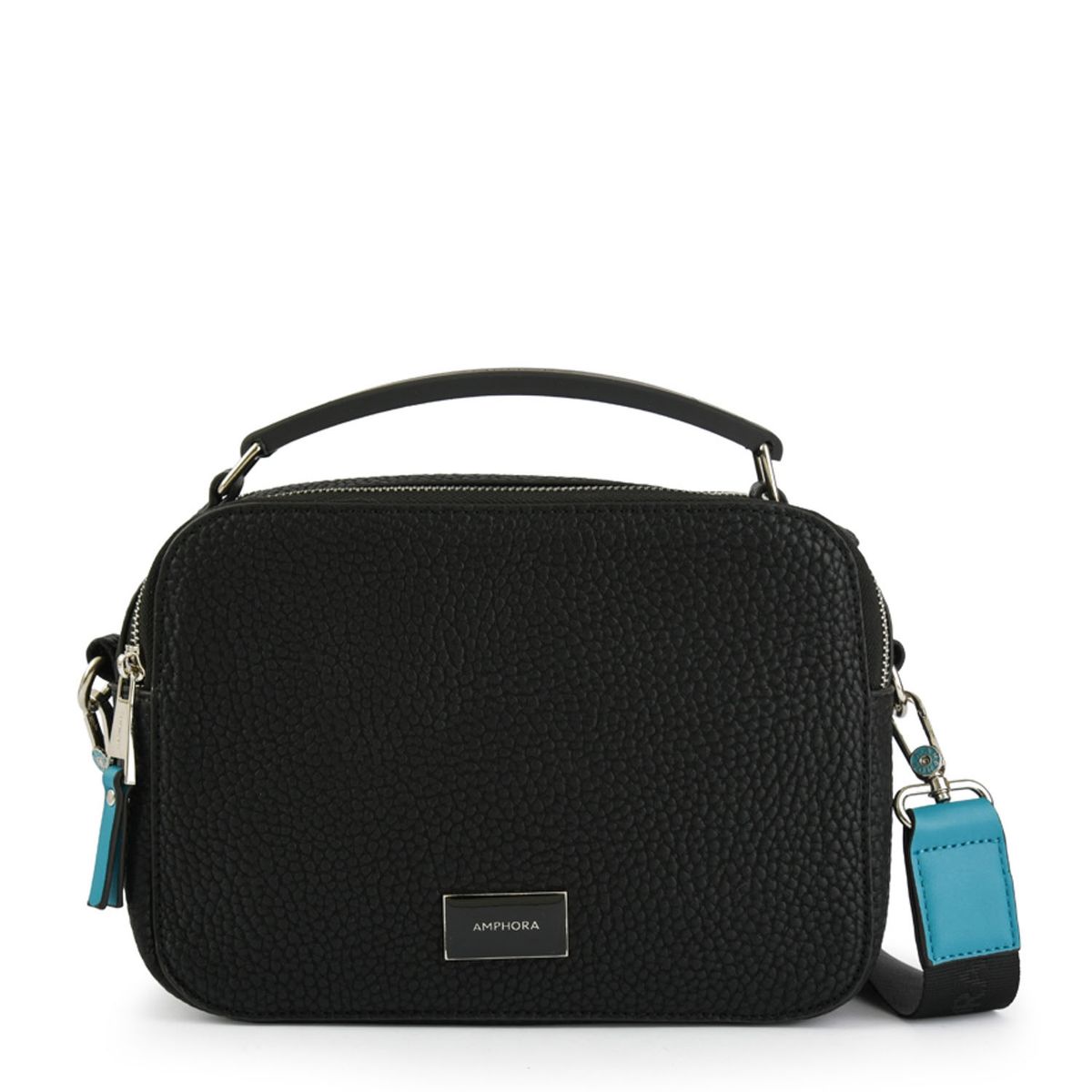 AMPHORA - Cartera Bandolera Mediana Lucian Negro Amphora