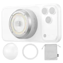 GODOX - A2 Flash de xenón magnético para iPhone 15/16/17/18 Serie con TTL HSS 1/8000s GN15 (Blanco)