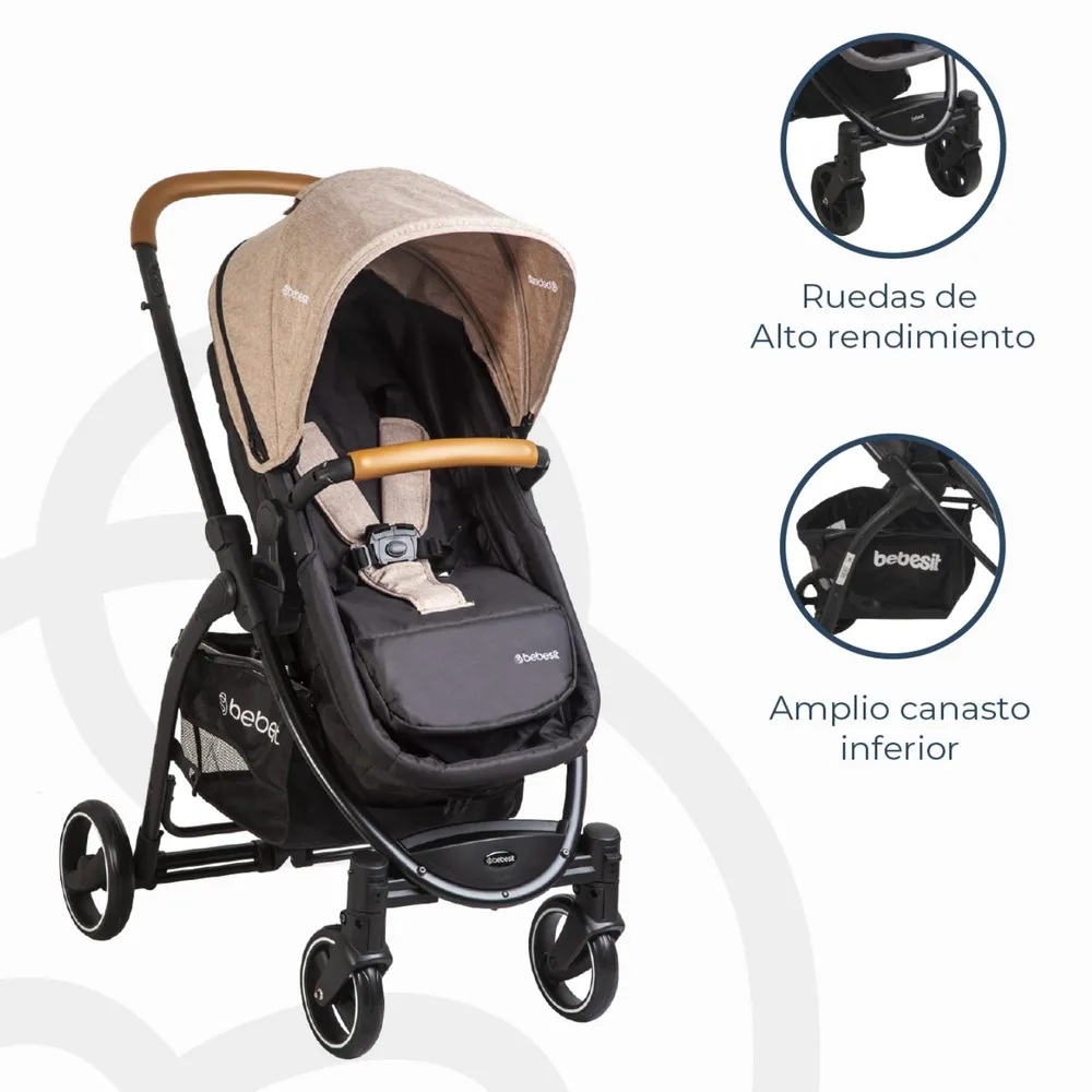 Coche Cuna Travel System Fenix Beige, foto 3
