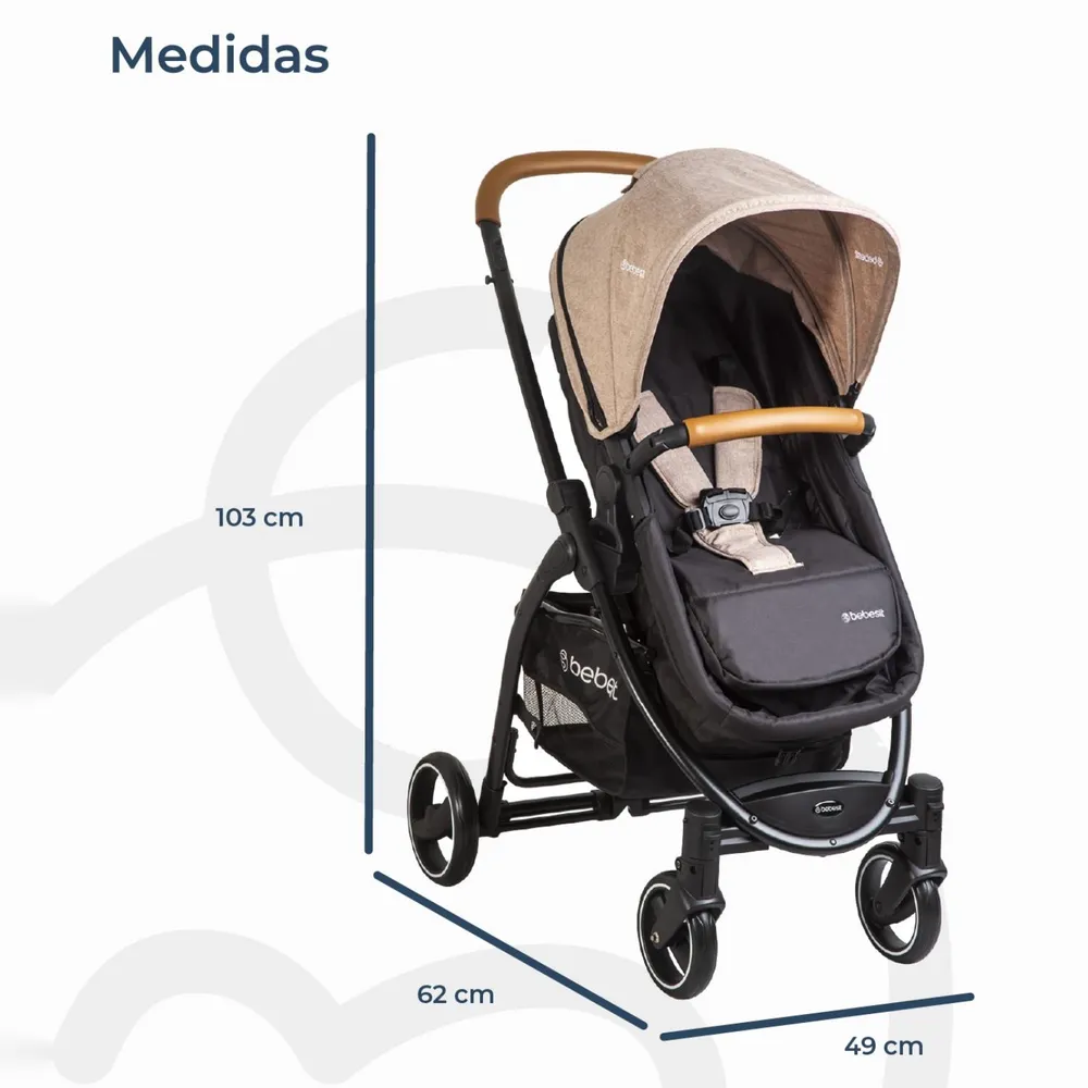 Coche Cuna Travel System Fenix Beige, foto 4