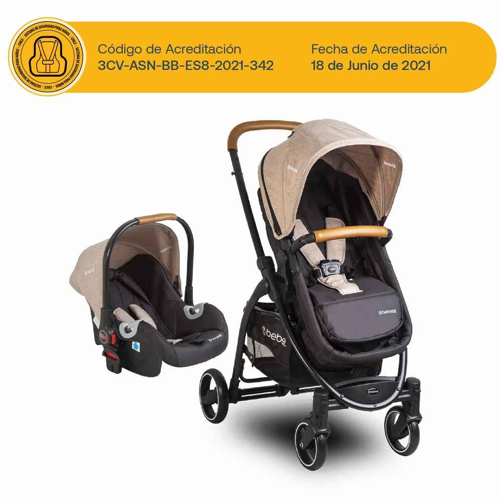 Coche Cuna Travel System Fenix Beige, foto 6