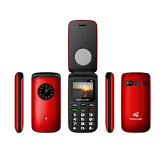 DBLUE - TELEFONO SENIOR ADULTO MAYOR TECNOLAB TL886 ROJO