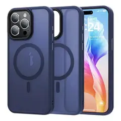 ONE - Funda Matte Magnetica Compatible Con Iphone 16 Pro Max Azul