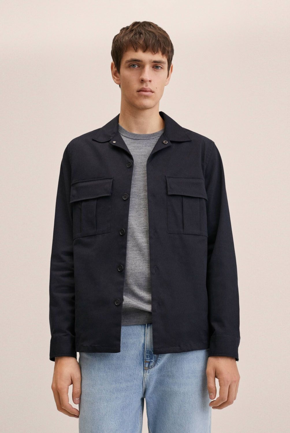 MANGO MAN - Mango Man Sobrecamisa Algodón Lyocell Hombre