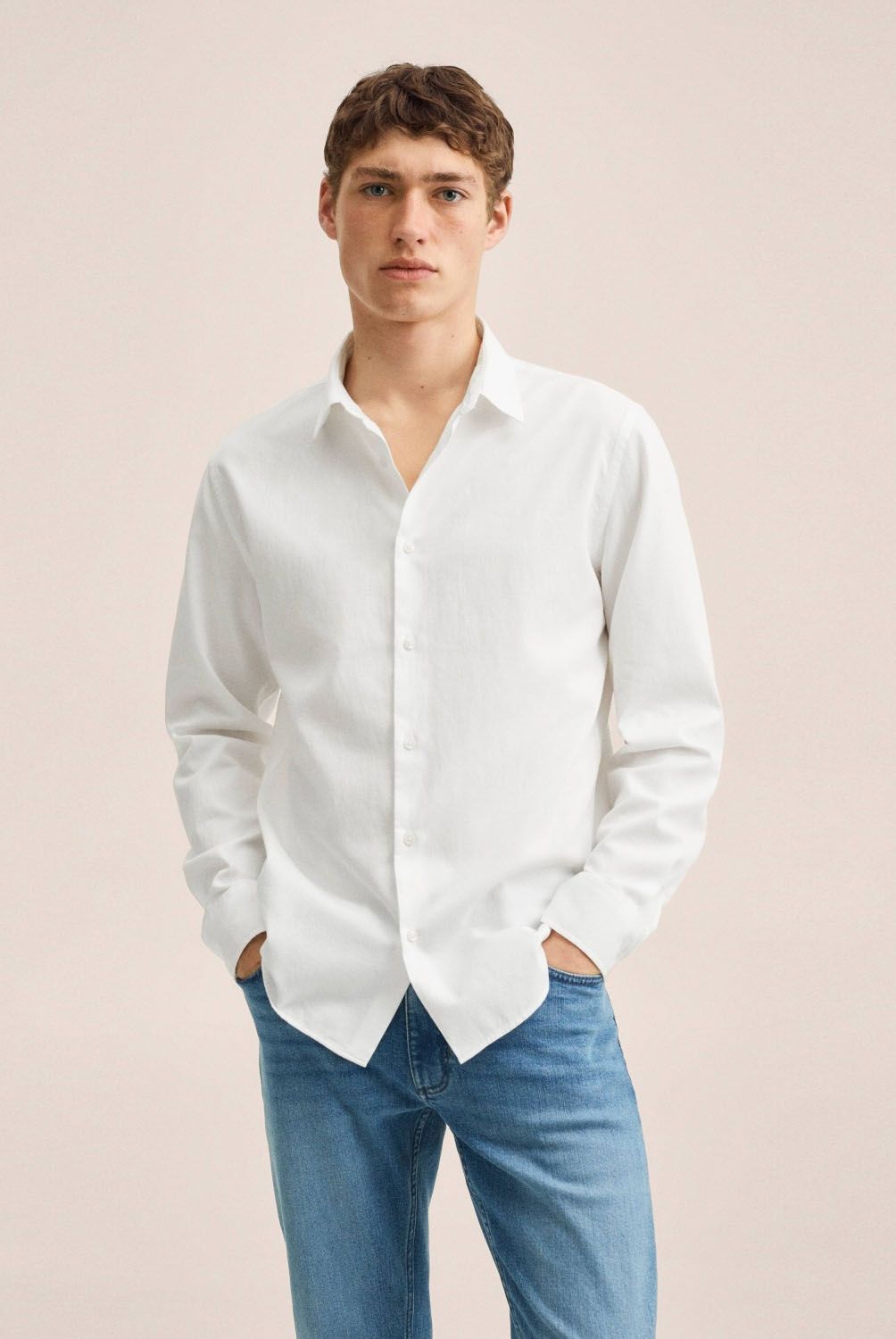 MANGO MAN - Mango Man Camisa Slim Fit Algodón Estructura Hombre