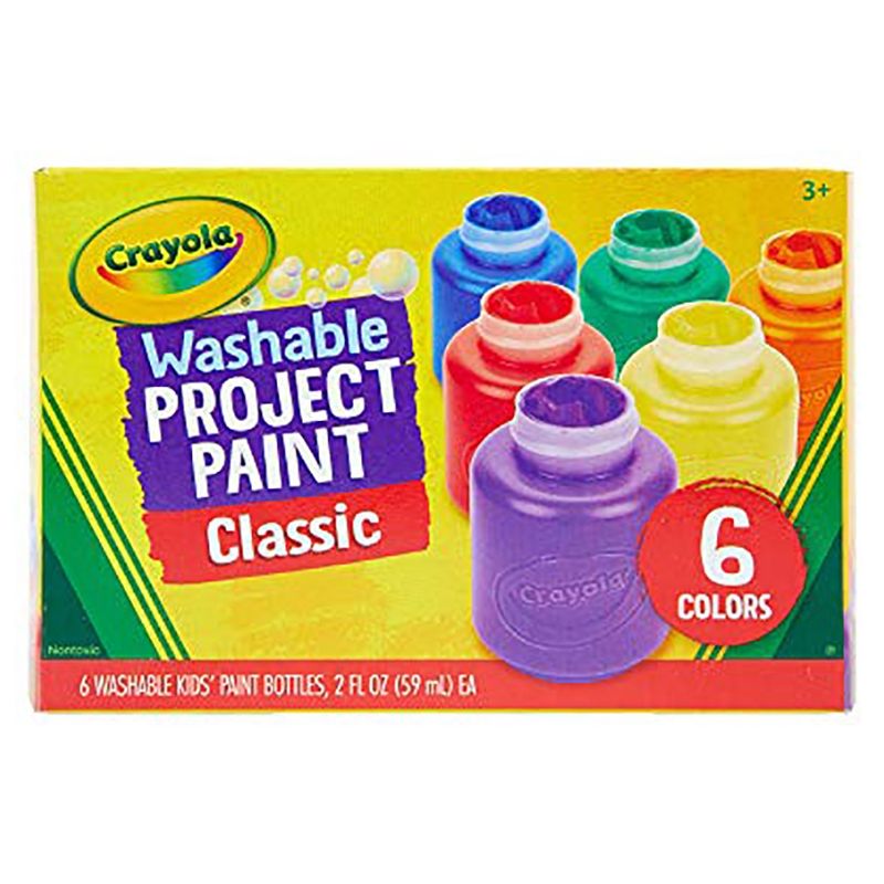 CRAYOLA - Pintura Lavable para Niños 6 Colores