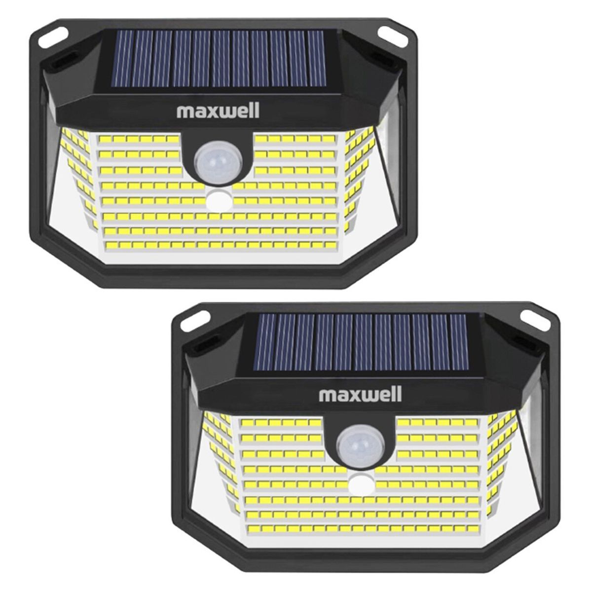 MAXWELL - Foco Solar Maxwell 178 Led Exterior Pared Set x 2
