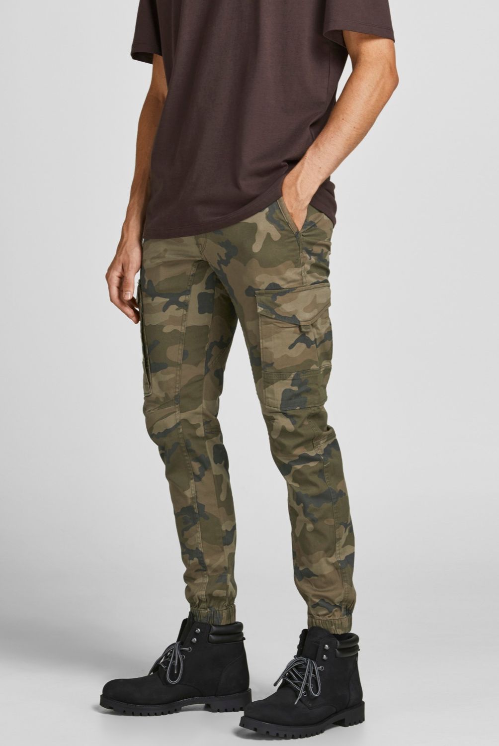 JACK&JONES - Pantalon Cargo Estampado Camuflaje