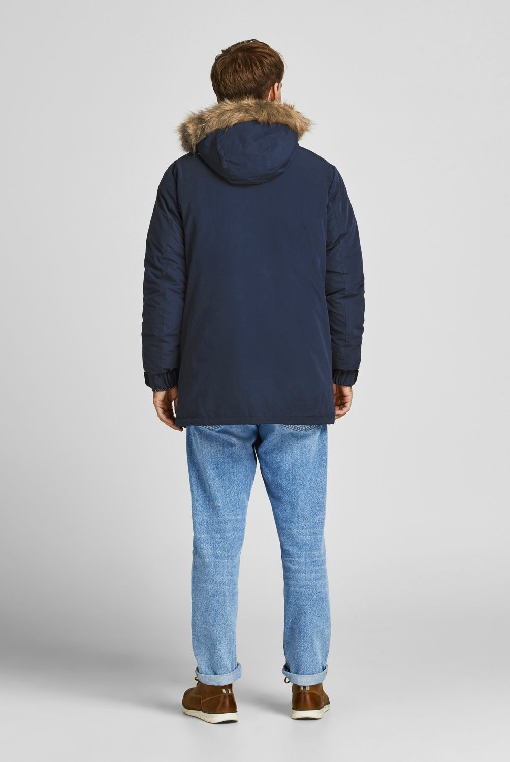 JACK&JONES - Parka Con Capucha Con Forro De Pelo Sintético