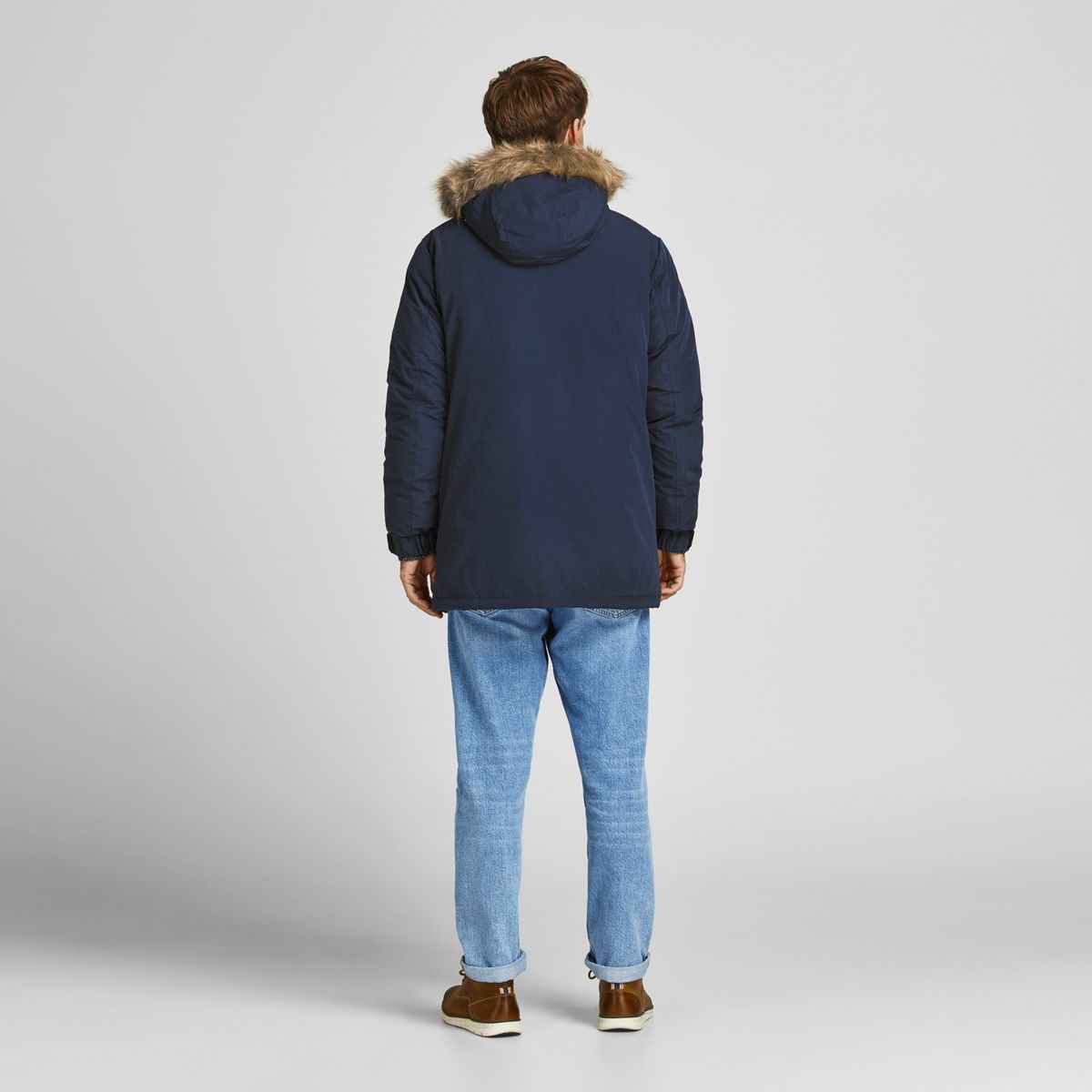 JACK&JONES - Parka Con Capucha Con Forro De Pelo Sintético