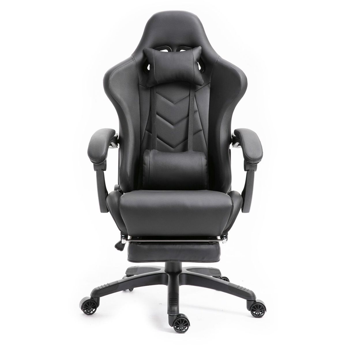 USA - Silla Gamer Oficina Ajustable con Reposapiés Negro