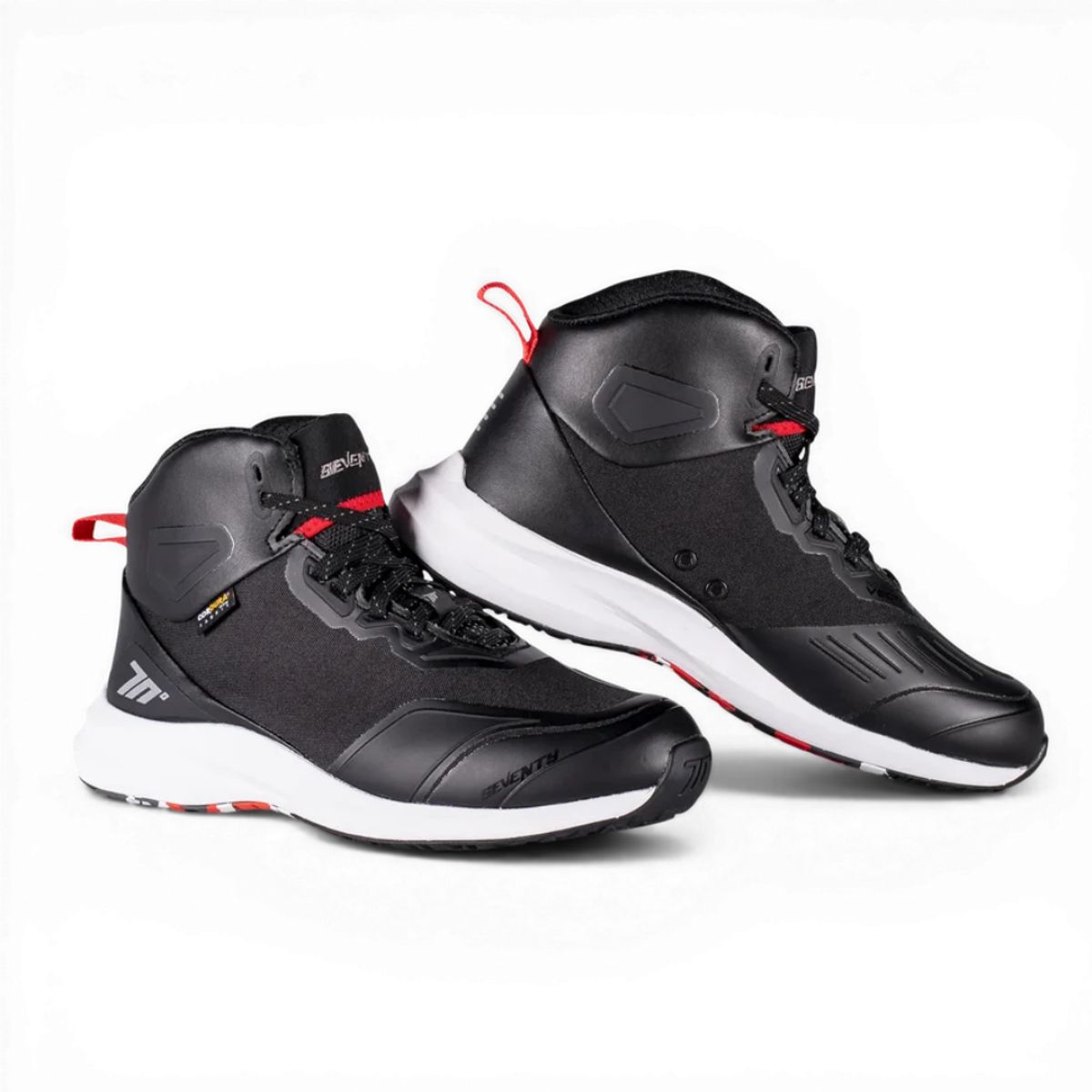 SEVENTY - Botas de Moto Seventy SD-BC4 Vector Unisex Negro/Rojo/Blanco