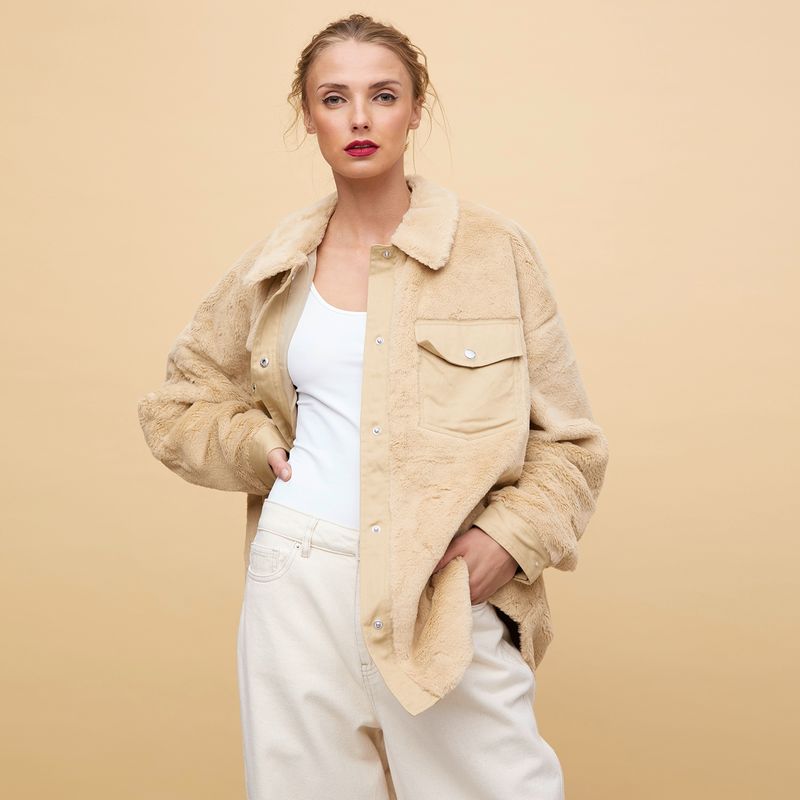VERO MODA - Chaqueta Tipo Sobrecamisa Mujer