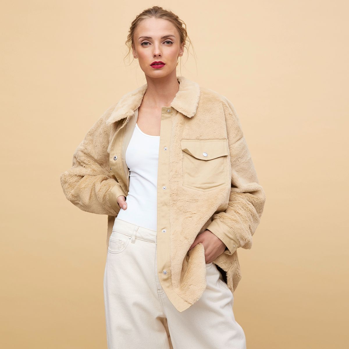 VERO MODA - Chaqueta Tipo Sobrecamisa Mujer