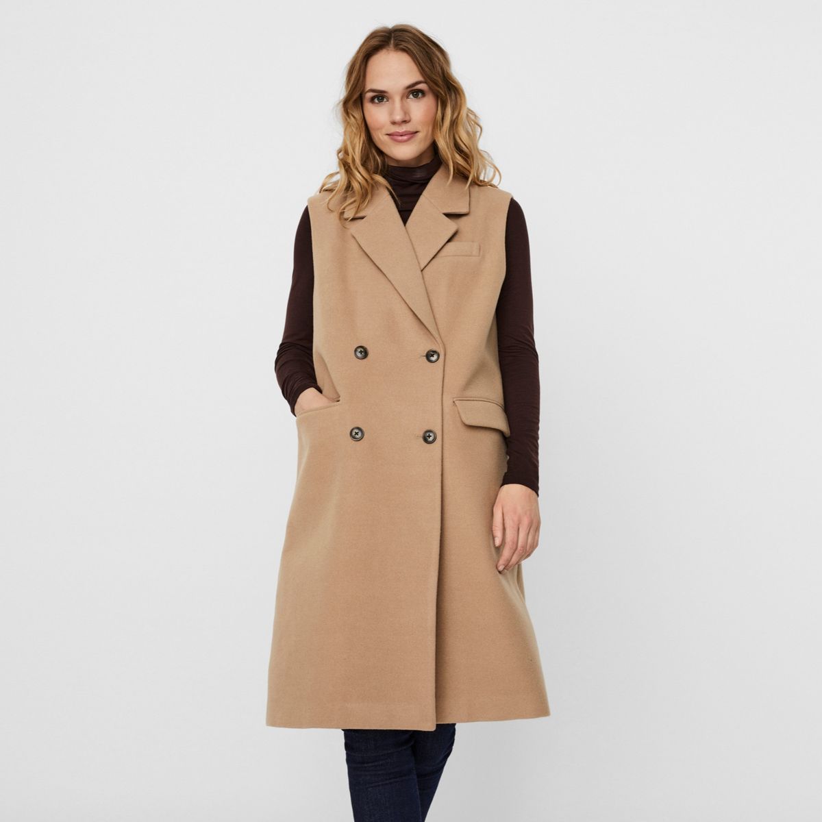 VERO MODA - Abrigo Sin Mangas Mujer