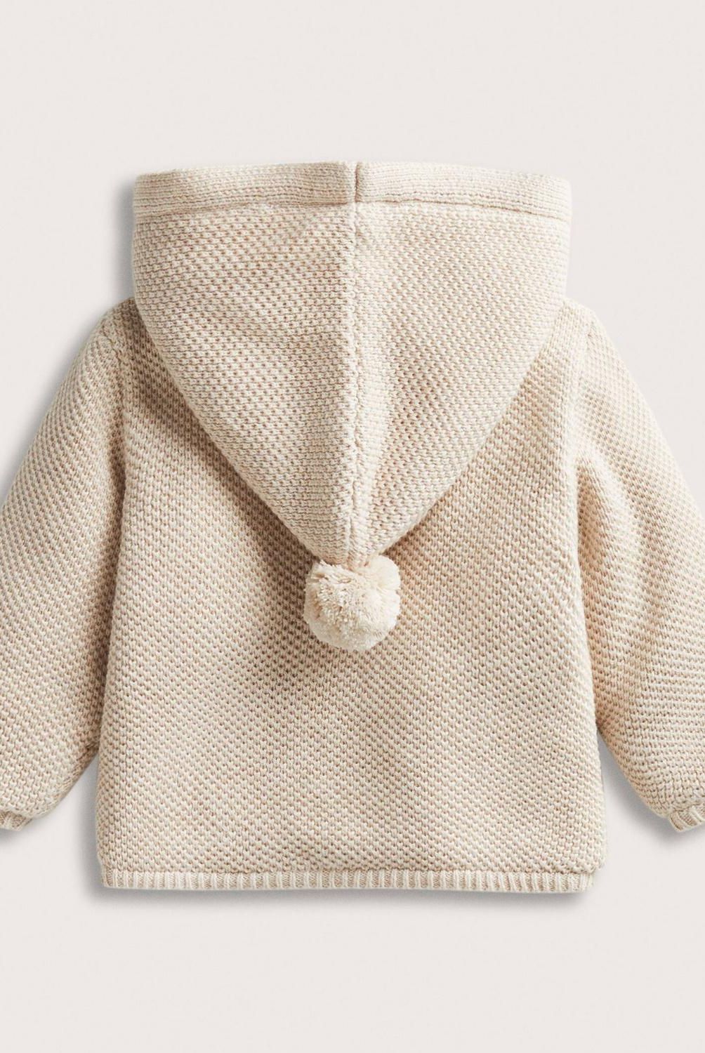 MANGO KIDS - Cárdigan Borreguito Capucha Pompon Niña