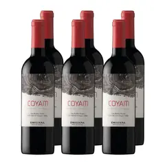SANTA EMILIANA - 6x Vino Coyam Ensamblaje Organico Emiliana 750ml