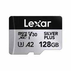 LEXAR - Tarjeta 128GB MicroSDXC SILVER PLUS UHS-I (255MB/s -135MB/s)