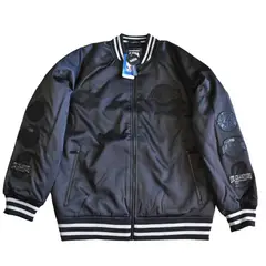 NBA - Chaqueta Bomber Lakers Blackout Negra 17X Varsity