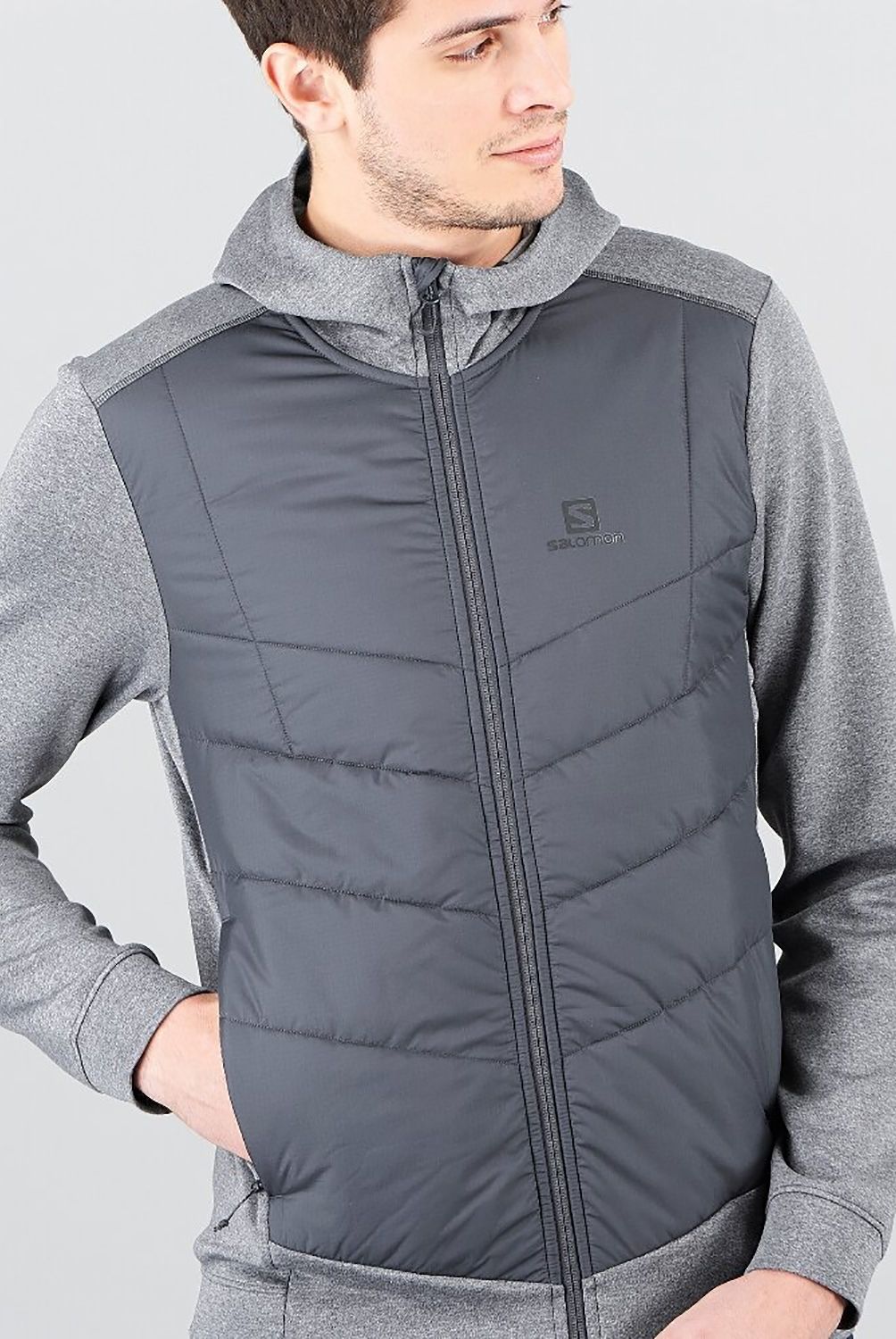 SALOMON - Poleron Pulse Hybrid Hoodie Hombre Salomon