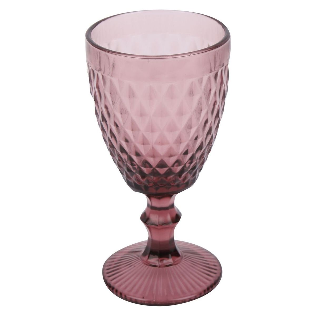 HOMEWELL - Set 6 Copas Vino de Vidrio Rosada 300Ml