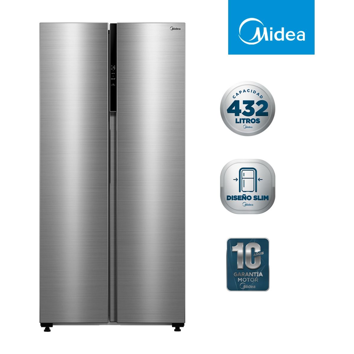 MIDEA - Refrigerador Side by Side 432 Litros No Frost MDRS619FGE46 Midea