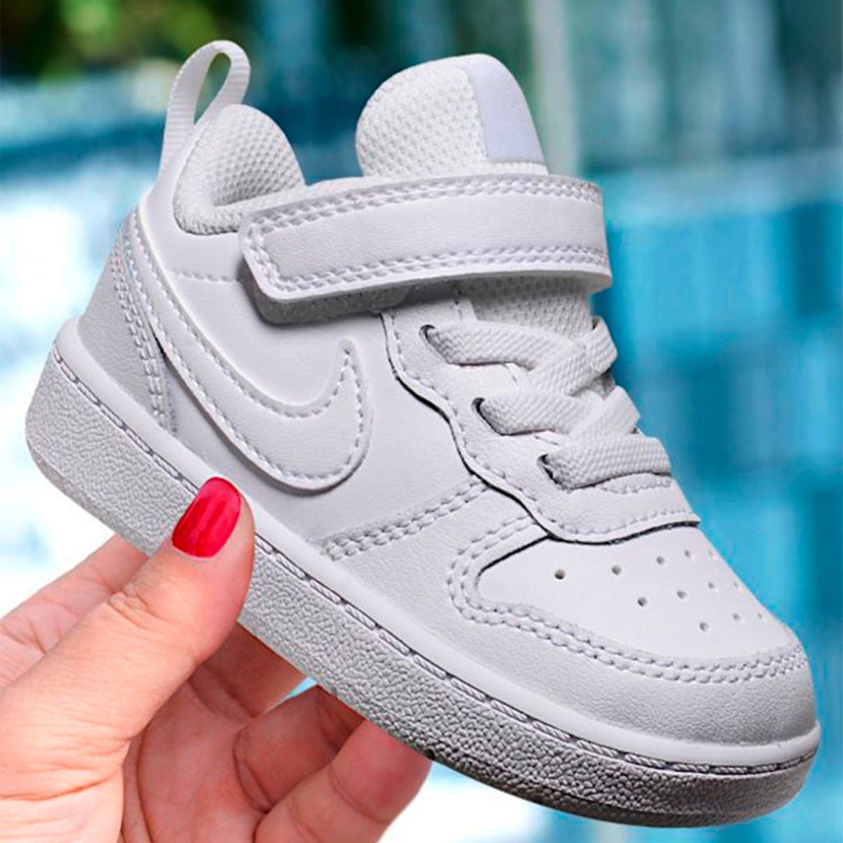 NIKE - Calzado Escolar Niño Cuero Blanco (20 a 35) Nike