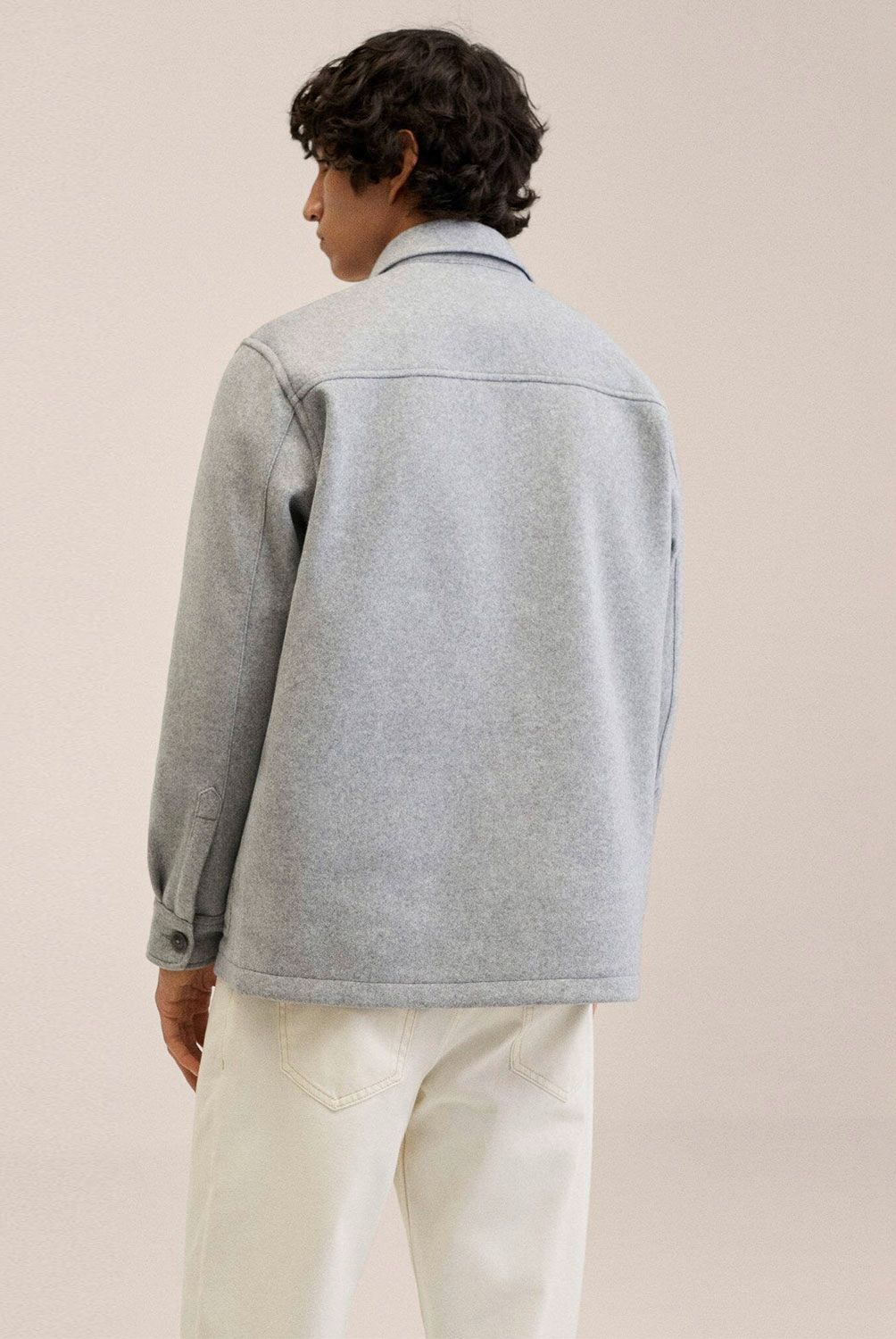MANGO MAN - Mango Man Sobrecamisa Franela Bolsillos Hombre