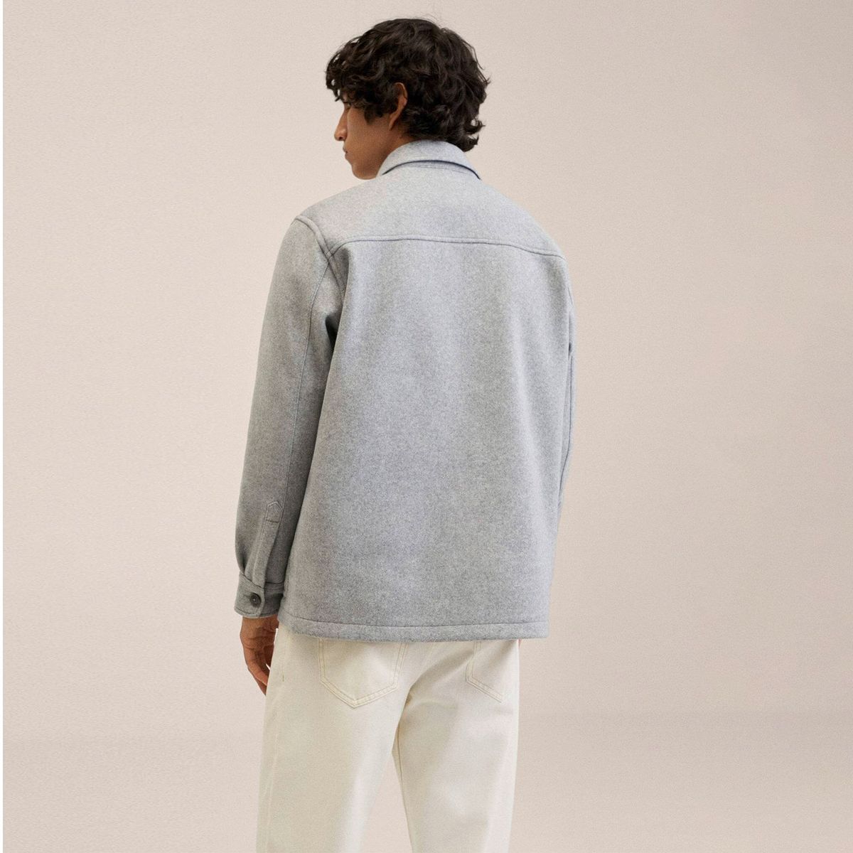 MANGO MAN - Mango Man Sobrecamisa Franela Bolsillos Hombre