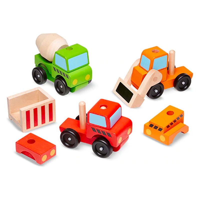 MELISSA & DOUG - Vehículos de Construcción de Madera Melissa & Doug