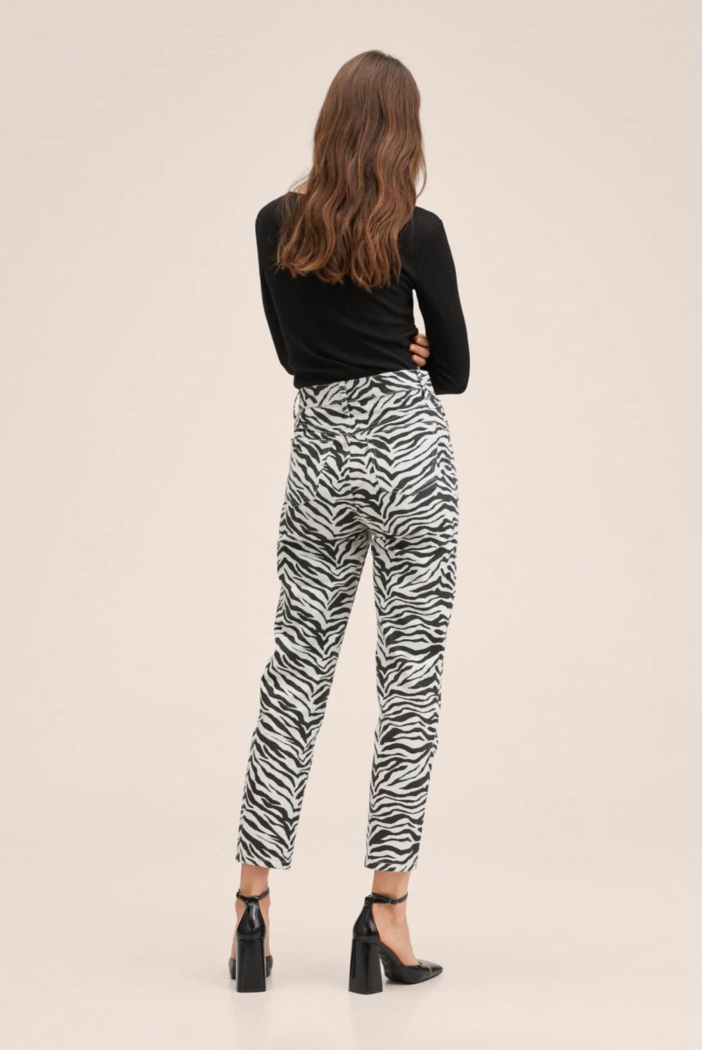 MANGO - Jeans Mom Zebra Mujer Mango